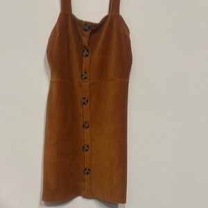 Derek Heart Orange Corduroy Dress